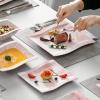 imageMALACASA Dinnerware Sets 30Piece Pink Plates and Bowls Sets for 6 Porcelain Dinnerware Set with Plates and Bowls Cups and Sacuers Square Dish Set Modern Dining Ware Set Series FloraPink