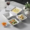 imageMALACASA Dinnerware Sets for 4 16Piece Square Plates and Bowls Sets Porcelain Kitchen Dishes Dinner Set with Dinner Plates Dessert Plates Soup Plates and Bowls Marble Grey Series Blance