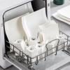 imageMALACASA Ivory White Dinnerware  60 Piece Porcelain Set for 12 Includes Plates Bowls Cups Saucers  Square Plates  Flora Series
