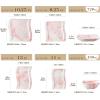 imageMALACASA Ivory White Dinnerware Set 12 Pieces  Porcelain Dinner Plates Dessert Plates and Bowls Square Flora PatternPink