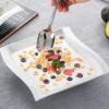 imageMALACASA Pasta Bowls 24 OZ Porcelain Salad Bowls Set of 6 Square Pasta Bowls Shallow Plates Serving Bowls for Ramen Salad and Pasta Marble Grey Series Flora