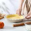 imageMALACASA Pie Dish for Baking Stoneware Pie Pan 9 Inch Embossed Deep Dish Pie Pans 45 OZ Round Baking Dish Pie Pan Fluted Dish Pie Plate for Apple Pie Quiche and Tart Set of 1 Series LYDIASet of 1