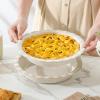 imageMALACASA Pie Dish for Baking Stoneware Pie Pan 9 Inch Embossed Deep Dish Pie Pans 45 OZ Round Baking Dish Pie Pan Fluted Dish Pie Plate for Apple Pie Quiche and Tart Set of 1 Series LYDIASet of 2