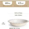 imageMALACASA Pie Dish for Baking Stoneware Pie Pan 9 Inch Embossed Deep Dish Pie Pans 45 OZ Round Baking Dish Pie Pan Fluted Dish Pie Plate for Apple Pie Quiche and Tart Set of 1 Series LYDIASet of 1