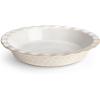 imageMALACASA Pie Dish for Baking Stoneware Pie Pan 9 Inch Embossed Deep Dish Pie Pans 45 OZ Round Baking Dish Pie Pan Fluted Dish Pie Plate for Apple Pie Quiche and Tart Set of 1 Series LYDIASet of 1