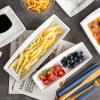 imageMALACASA Plates and Bowls Sets 12Piece Porcelain Dinnerware Sets for 4 Square Plates and Bowls for Dessert Salad and Soup Ceramic Dishes Dining Dishware Set Marble Grey Series BlanceBLANCE  Marble