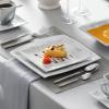 imageMALACASA Plates and Bowls Sets 12Piece Porcelain Dinnerware Sets for 4 Square Plates and Bowls for Dessert Salad and Soup Ceramic Dishes Dining Dishware Set Marble Grey Series BlanceBLANCE  Marble