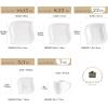 imageMALACASA Plates and Bowls Sets 12Piece Porcelain Dinnerware Sets for 4 Square Plates and Bowls for Dessert Salad and Soup Ceramic Dishes Dining Dishware Set Marble Grey Series BlanceELVIRA  White