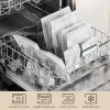 imageMALACASA Plates and Bowls Sets 12Piece Porcelain Dinnerware Sets for 4 Square Plates and Bowls for Dessert Salad and Soup Ceramic Dishes Dining Dishware Set Marble Grey Series BlanceBLANCE  Marble