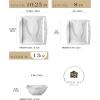 imageMALACASA Plates and Bowls Sets 12Piece Porcelain Dinnerware Sets for 4 Square Plates and Bowls for Dessert Salad and Soup Ceramic Dishes Dining Dishware Set Marble Grey Series BlanceBLANCE  Marble