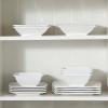 imageMALACASA Plates and Bowls Sets 12Piece Porcelain Dinnerware Sets for 4 Square Plates and Bowls for Dessert Salad and Soup Ceramic Dishes Dining Dishware Set Marble Grey Series BlanceBLANCE  White