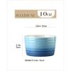 imageMALACASA Ramekins 10 oz Set of 6 Porcelain Creme Brulee Ramekins Oven Safe Ceramic Souffle Dish Ramekin Cups Individual Baking Dish for Pudding Dipping Sauce Cooking Blue Series RAMEKINDISH