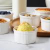 imageMALACASA Ramekins 8 oz Oven Safe White Porcelain Creme Brulee Souffle Ramekins Set of 6 Ceramic Custard Cups for Baking Dishwasher and Oven Safe Series RAMEKINDISH
