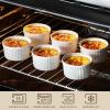 imageMALACASA Ramekins 8 oz Oven Safe White Porcelain Creme Brulee Souffle Ramekins Set of 6 Ceramic Custard Cups for Baking Dishwasher and Oven Safe Series RAMEKINDISH