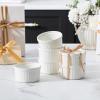 imageMALACASA Ramekins 8 oz Oven Safe White Porcelain Creme Brulee Souffle Ramekins Set of 6 Ceramic Custard Cups for Baking Dishwasher and Oven Safe Series RAMEKINDISH