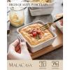 imageMALACASA Ramekins 8 oz Set of 6 Porcelain Creme Brulee Souffle Dish Oven Safe Ceramic Mini Baking Dishes Custard Cups Quiche Pan with Handles for Pudding Sauce Cooking Baking Series BAKEGREY