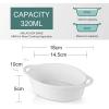 imageMALACASA Souffle Dishes105 OZ Ramekins for Baking White Vine Pattern Ramekin Bowls with Double Handle Ramekin Oven Safe for Pudding Cupcake and Creme Brulee Set of 4 Series Ramekin