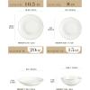 imageMALACASA Upscale Bone China Dinnerware Set 16 Pieces Plates and Bowls Sets with Gold Rim CreamWhite Dinner Plate for Dessert Soup and Small Cereal Bowl Lightweight Dish Set for 4 Series JERAJERAGolden Rim