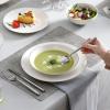 imageMALACASA Upscale Bone China Dinnerware Set 16 Pieces Plates and Bowls Sets with Gold Rim CreamWhite Dinner Plate for Dessert Soup and Small Cereal Bowl Lightweight Dish Set for 4 Series JERAJERAGolden Rim