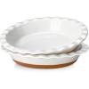 imageMALACASA Ceramic Pie Pan for Baking  9 Inch Quiche Baking Dish Nonstick Pie Plate Deep Dish ScratchResistant Pie Pan for Apple Pie Pot Pie Series TARA2pcs
