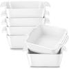 imageMALACASA Ramekins 7 OZ Ceramic Ramekins for Baking Square White Mini Ramekin Bowls Oven Safe Creme Brulee Dishes with Double Handle for Dessert Dipping and Pudding Set of 6 Series Ramekins