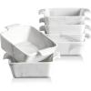 imageMALACASA Ramekins 8 oz Set of 6 Porcelain Creme Brulee Souffle Dish Oven Safe Ceramic Mini Baking Dishes Custard Cups Quiche Pan with Handles for Pudding Sauce Cooking Baking Series BAKEGREY
