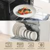 imageMALACASA 12 Pieces Dinnerware Sets Modern Relief Design Plates and Bowls Sets White Dish Set for 4 Kitchen Ceramic Dinner Plates Dishware Set Microwave and Dishwasher Safe Series LYDIA