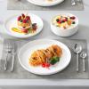 imageMALACASA Plates and Bowls Sets 12 Pieces Porcelain Dinnerware Sets Dishware Sets Chip Resistant Ceramic Dish Set Dining Dinner Ware Service for 4 White Series LUNAIvory White