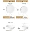 imageMALACASA Plates and Bowls Sets 12 Pieces Porcelain Dinnerware Sets Dishware Sets Chip Resistant Ceramic Dish Set Dining Dinner Ware Service for 4 White Series LUNAIvory White
