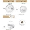 imageMALACASA Plates and Bowls Sets 12 Pieces Porcelain Dinnerware Sets Dishware Sets Chip Resistant Ceramic Dish Set Dining Dinner Ware Service for 4 White Series LUNAMarble Grey
