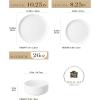imageMALACASA Plates and Bowls Sets 12 Pieces Porcelain Dinnerware Sets Dishware Sets Chip Resistant Ceramic Dish Set Dining Dinner Ware Service for 4 White Series LUNAIvory White
