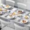 imageMALACASA Plates and Bowls Sets 12 Pieces Porcelain Dinnerware Sets Dishware Sets Chip Resistant Ceramic Dish Set Dining Dinner Ware Service for 4 White Series LUNAIvory White