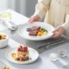 imageMALACASA Plates and Bowls Sets 12 Pieces Porcelain Dinnerware Sets Dishware Sets Chip Resistant Ceramic Dish Set Dining Dinner Ware Service for 4 White Series LUNAIvory White
