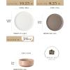 imageMALACASA Plates and Bowls Sets 24 Pieces Modern Ceramic Dinnerware Set for 8 Kitchen Dinner Set Stoneware Dishware Dishes Set Microwave and Dishwasher Safe Pink Series TARAMulticolor