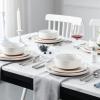 imageMALACASA Plates and Bowls Sets 24 Pieces Modern Ceramic Dinnerware Set for 8 Kitchen Dinner Set Stoneware Dishware Dishes Set Microwave and Dishwasher Safe Pink Series TARAWhite