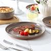 imageMALACASA Plates and Bowls Sets 24 Pieces Modern Ceramic Dinnerware Set for 8 Kitchen Dinner Set Stoneware Dishware Dishes Set Microwave and Dishwasher Safe Pink Series TARABrown