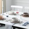 imageMALACASA Plates and Bowls Sets 24 Pieces Modern Ceramic Dinnerware Set for 8 Kitchen Dinner Set Stoneware Dishware Dishes Set Microwave and Dishwasher Safe Brown Series TARAMulticolor