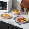 imageMALACASA Plates and Bowls Sets 24 Pieces Modern Ceramic Dinnerware Set for 8 Kitchen Dinner Set Stoneware Dishware Dishes Set Microwave and Dishwasher Safe Brown Series TARAPink