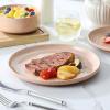 imageMALACASA Plates and Bowls Sets 24 Pieces Modern Ceramic Dinnerware Set for 8 Kitchen Dinner Set Stoneware Dishware Dishes Set Microwave and Dishwasher Safe Pink Series TARAPink