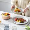 imageMALACASA Plates and Bowls Sets 24 Pieces Modern Ceramic Dinnerware Set for 8 Kitchen Dinner Set Stoneware Dishware Dishes Set Microwave and Dishwasher Safe Brown Series TARAMulticolor