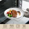 imageMALACASA Plates and Bowls Sets 24 Pieces Modern Porcelain Dinnerware Set for 6 Ceramic Dishware Dishes White Kitchen Dinner Dining Ware Set wtih Black Rim Microwave and Dishwasher Safe Series LUNAIvory WhiteBlack Rim