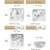 imageMALACASA Plates and Bowls Sets 24Piece Porcelain Dinnerware Sets for 6 Marble Grey Dish Set Square Dinnerware Set with Dinner Plates and Bowls Kitchen Plate Bowl Set Series IVY