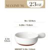imageMALACASA 23 Oz French Onion Soup Bowls With Handles Ceramic Soup Crocks for Cereal Pasta Beef Stew ChilliOven Microwave Dishwasher Safe Set of 4 Multicolor Series TARAWhite