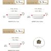 imageMALACASA Casserole Dishes for Oven Ceramic Baking Dishes Set of 3 Rectangular Lasagna Pan Deep Baking Pans Bakeware Sets with Handles Gift Set White with Blue Trim13811794 Series BAKEWhiteRed Trim