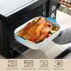 imageMALACASA Casserole Dishes for Oven Ceramic Baking Dishes Set of 3 Rectangular Lasagna Pan Deep Baking Pans Bakeware Sets with Handles Gift Set White with Blue Trim13811794 Series BAKEWhiteBlue Trim