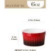 imageMALACASA Ramekins 8 oz Oven Safe Large Ceramic Souffle Dishes for Baking ampamp Serving Stoneware Custard Cups Ramekin for Creme Brulee Baking Bowls Set of 6 Grey Series RAMEKINDISHRed
