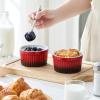 imageMALACASA Ramekins 8 oz Oven Safe Large Ceramic Souffle Dishes for Baking ampamp Serving Stoneware Custard Cups Ramekin for Creme Brulee Baking Bowls Set of 6 Grey Series RAMEKINDISHRed
