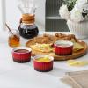 imageMALACASA Ramekins 8 oz Oven Safe Large Ceramic Souffle Dishes for Baking ampamp Serving Stoneware Custard Cups Ramekin for Creme Brulee Baking Bowls Set of 6 Grey Series RAMEKINDISHRed