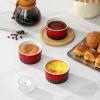 imageMALACASA Ramekins 8 oz Oven Safe Large Ceramic Souffle Dishes for Baking ampamp Serving Stoneware Custard Cups Ramekin for Creme Brulee Baking Bowls Set of 6 Grey Series RAMEKINDISHRed