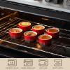 imageMALACASA Ramekins 8 oz Oven Safe Large Ceramic Souffle Dishes for Baking ampamp Serving Stoneware Custard Cups Ramekin for Creme Brulee Baking Bowls Set of 6 Grey Series RAMEKINDISHRed